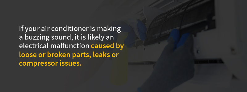 Buzzing sounds from ac system, ticking noise in ductwork with air conditioner clicking